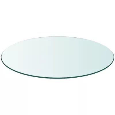 Festnight Kitchen Dining Table  Tempered Glass Table  Round 300 I5Y8 • $51.99