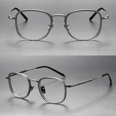 Titanium Acetate Eyeglass Frames Womens Mens Square Retro Glasses Frame RX Able • £43.19