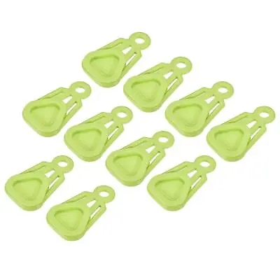 £13.21 • Buy 15Pcs Tarp Grabbers Tent Clips Plastic Triangle Movable Snaps For Camping Green