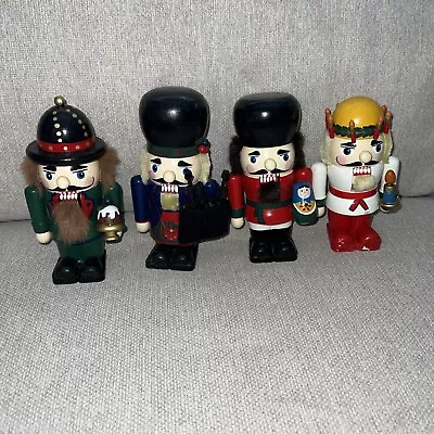 Lot Of 4 Vintage Strausburg Collection Wooden 6” Nutcrackers Scotland Russia • $38.84