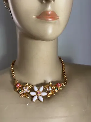 Gorgeous French Vintage CHRISTIAN LACROIX Necklace -Crystals CabochonsBeads • $531.30