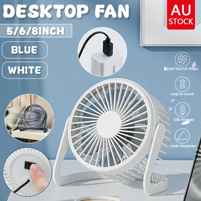 $25 • Buy 5inch / 6inch / 8inch Portable Mini Usb Small Cooling Fan Desk Desktop Cooler Au