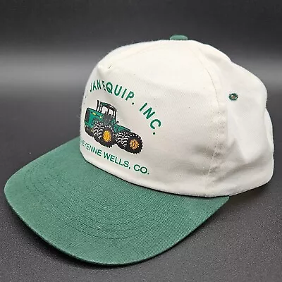 Kay Jan Equip Snapback Trucker Hat John Deere Tractor Farm Cheyenne CO Cap VTG • $18.99