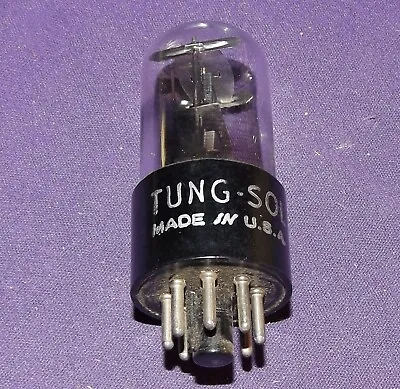 TUNG-SOL JAN 12SR7GT Black Plate Double Diode Triode Vintage Radio Amp Tube • $3.99