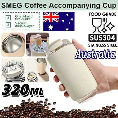 320ml Smeg Thermos Coffee Mug Stainless Steel Travel Mug Water Bottle Insulated • $19.99