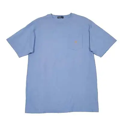 RALPH LAUREN Blue T Shirt Tee Pocket Polo Short Sleeve Cotton Mens M • £14.99