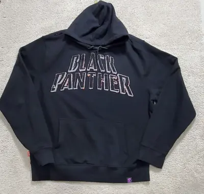 Marvel Black Panther Hoodie Women 3XL Black Crystal Sparkle Cotton De•Kryptic • £22.56