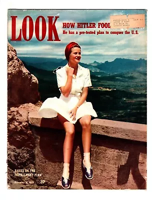 1940 Look Magazine - Tyrone Power  Katherine Hepburn • $19.50