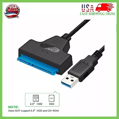 USB 3.0 To 2.5  SATA III Hard Drive Adapter Cable/UASP -SATA To USB3.0 Converter • $3.83