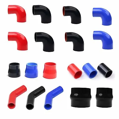 Straight/45/90 Degree Silicone Hose Reducer Intercooler Coupler Turbo Black Red • $5.78