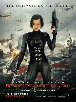 RESIDENT EVIL: RETRIBUTION Movie POSTER 11 X 17 Milla Jovovich Sienna Guillory C • £11.53