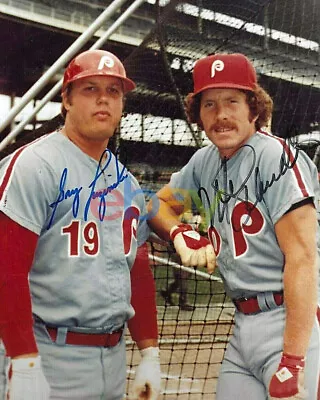Greg Luzinski & Mike Schmidt Philadelphia Phillies Baseball Autographed 8x10 Pho • $19.95