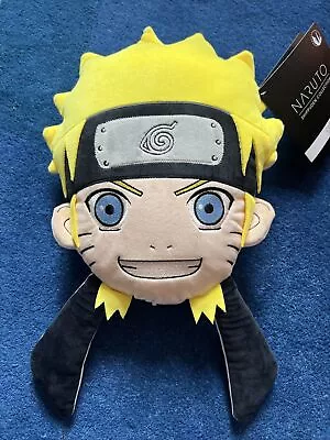 Official Naruto Shippuden Uzumaki 3D Face Plush Cushion 13” Pillow NEW Tag Manga • £7.99