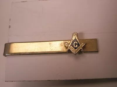 Masonic Gold Tone Vintage SMALL Tie Bar Clip Shriner Scottish Rite Lodge Grand • $27.49