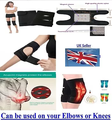 Self-Heating Magnetic Elbow Or Knee Brace Strap Thermal Therapy Arthritis • £3.45