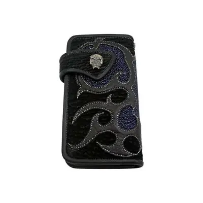 Genuine Stingray Leather Skull Mens Wallet • $195