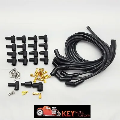 $39.95 • Buy 8.5mm Black 135 Degree Spark Plug Wires HEI  Chevy SBC BBC Ford Mopar 350 454 V8
