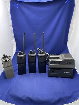 3 MOTOROLA  Radius P200 Radio And 1 MOTOROLA HT600 Radio W/ 2Qt Battery Charger • $149.99