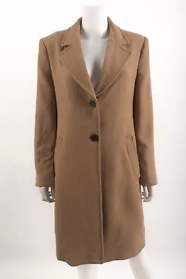 Zara Womens Coat Overcoat Fitted Camel Tan Wool Blend 8496/298 NWT • $95.20