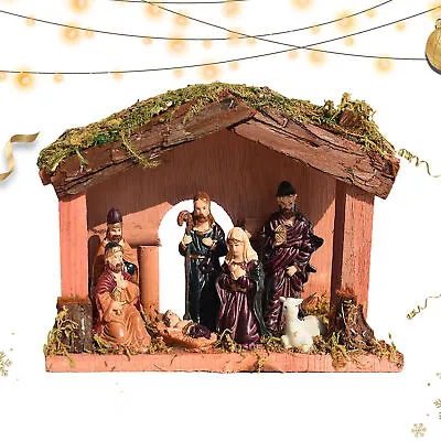 Nativity Set Nativity Stable Scene Decor Christmas Ornaments Gifts • $43.89
