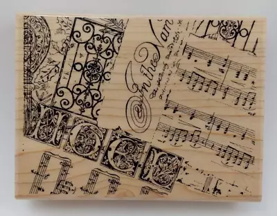 MUSIC Collage By Brother Sister Studio Rubber Stamp NEW • $14.99