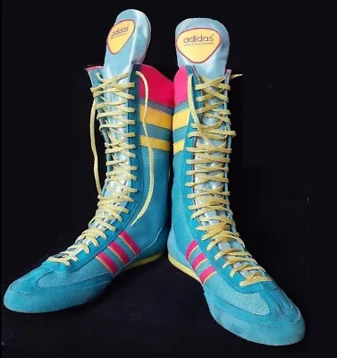 Vintage Ultra Rare Adidas Attack Boxing Boots Made In West Germany - US Size 11 • $1726.23