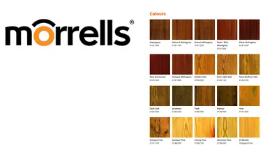 Morrells Light Fast 50ml Tester Pots Wood Stain / Wood Dye - MultiBuy Discounts! • £5