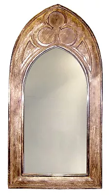 £50 • Buy 61cm Wall Mirror Arched Gothic Style Solid Mango Wood Frame 
