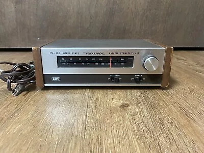 1970's Vintage REALISTIC TM-100 Solid State AM/FM Stereo Tuner TESTED • $64.99