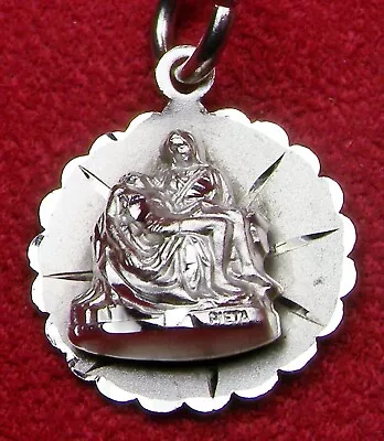 Vintage STERLING SILVER New York World's Fair Vatican Pavilion Pieta Medal 1964 • $39.99