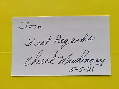 Charles Mawhinney Vietnam USMC Sniper103 Kills Signed 3x5 Card Inscribed Tom • $24.99