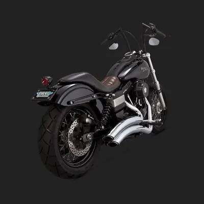 Vance N Hines Super Radius 2-n-2 Chrome 2006-2017 Street Fat Bob Wide Glide Dyna • $379.99