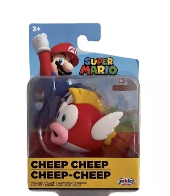 Super Mario CHEEP CHEEP  2.5  Figure Jakks Pacific NEW World Of Nintendo • $10.25