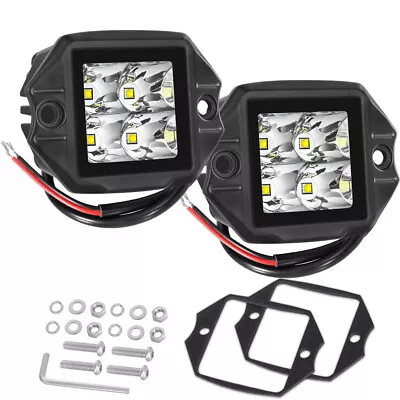 Golf Cart LED Lights Marine 40W Flush Mount LED Pods Rear/Front Bumper Fog Light • $29.99