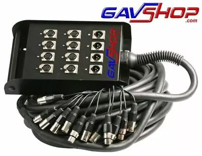 £124 • Buy 30 Mtr XLR MULTICORE GROUP BAND AUDIO SNAKE STAGE BOX 8+4 - PLS00323