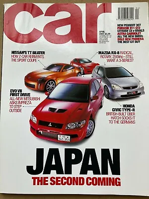 $9.92 • Buy Car Magazine - April 2001 - Nissan 350Z, RX-8, Civic Type-R, Noble V 911GT2