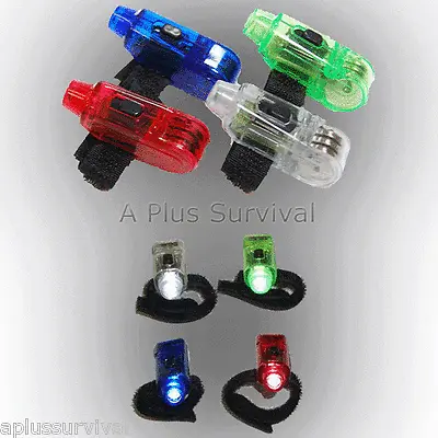 Lot Of 12 LED Finger Flashlights - Red Blue Green Clear • $16.99