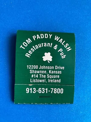 Matchbook: Tom Paddy Walsh Restaurant & Pub - Shawnee KS - 20 Strike - Unstruck • $4.99