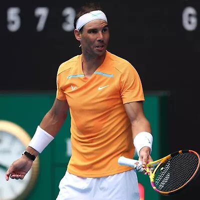 Nike Court Rafa Nadal Dri-FIT Challenger Men's Small Orange Tennis Shirt • $69.95