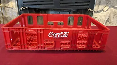 COCA COLA STACKABLE RED PLASTIC CRATE BOTTLE CARRIER CASE By HUSKYLITE • $12