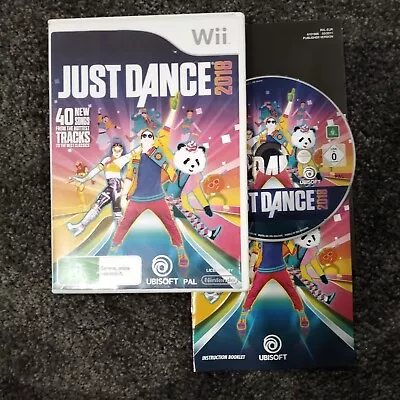 Just Dance 2018 - Nintendo Wii Game PAL | Complete Aus Seller Free Post • $21