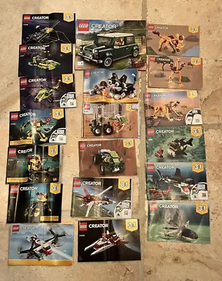 Lot Of 19 LEGO Creator Building Toy Instruction Booklets Manual Manuals • $39.99