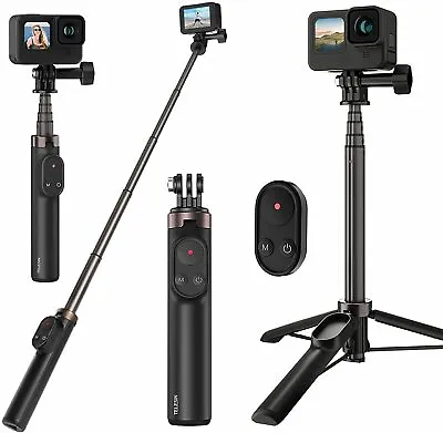 $55 • Buy Telesin Vlog Selfie Stick With Bluetooth Remote | For SmartPhones And GoPro 11/1