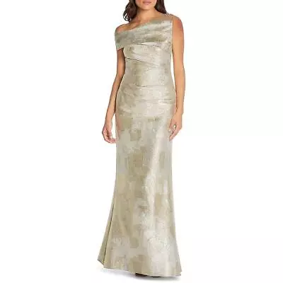 Aidan Mattox Womens Metallic Asymmetric Maxi Evening Dress Gown BHFO 3637 • $91.99