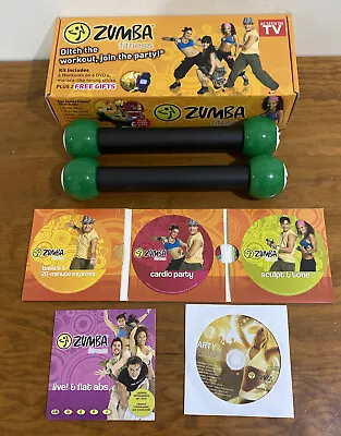 ZUMBA Fitness Exhilarate 5 DVD Discs 6 Workouts & Toning Sticks • $30