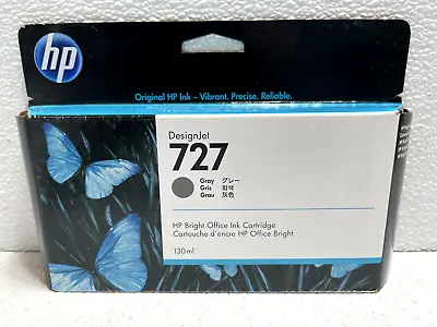 Genuine HP 727 Gray 130ml B3P24A DesignJet T1500 T920 T2500 Date: July 2023 • $51.95