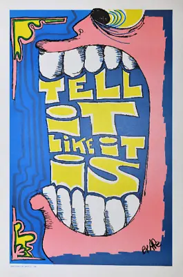 Vintage NOS Tell It Like It Is! Protest #metoo Poster Wall Art By; Ape 1970's  • $99.99