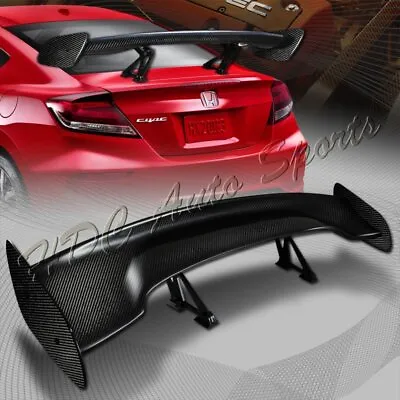 57  TYPE-3 Carbon Fiber Adjustable Rear Trunk GT-Style Spoiler Wing Universal 2 • $220.99