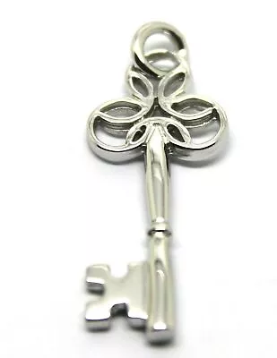 Kaedesigns Genuine 9ct White Gold Solid 375 21st Or 18th Key Pendant Charm • £150.83