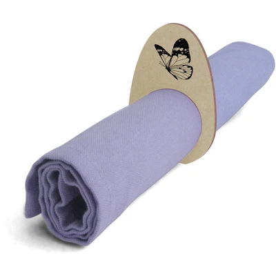 £4.99 • Buy 5 X 'Butterfly Flying' Wooden Napkin Rings / Holders (NR00055359)